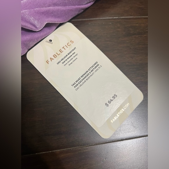 Fabletics Gigi Velour Purple Bodysuit Size XXS - Picture 4 of 4